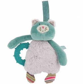 Мягкая игрушка – Кошка с прорезывателем для зубов (Moulin Roty, 660033)